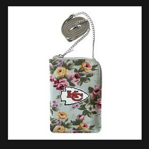 Kansas City Chiefs Crossbody Purse NFL Embroidered Arrowhead KC Floral Football